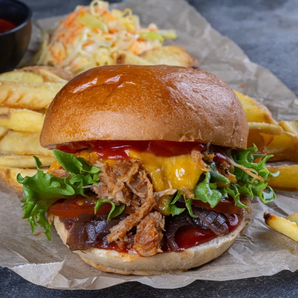 Burger rebitud sealihaga